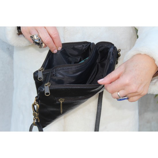 Delphi black phone bag